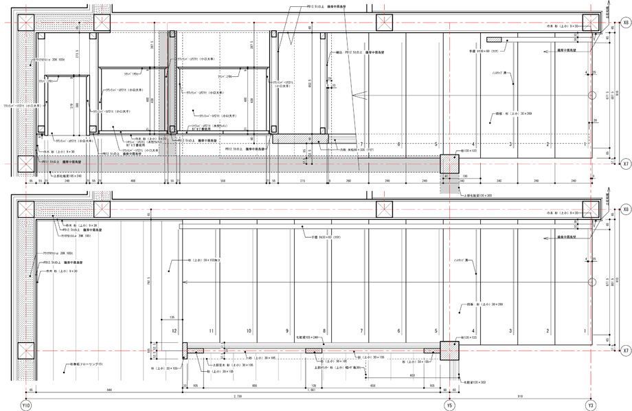 階段詳細図 平面詳細図
